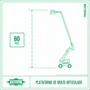 Plataforma Articulada 60 Pies, Eléctrica