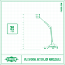 Plataforma Articulada Remolcable 35 Pies, Combustión