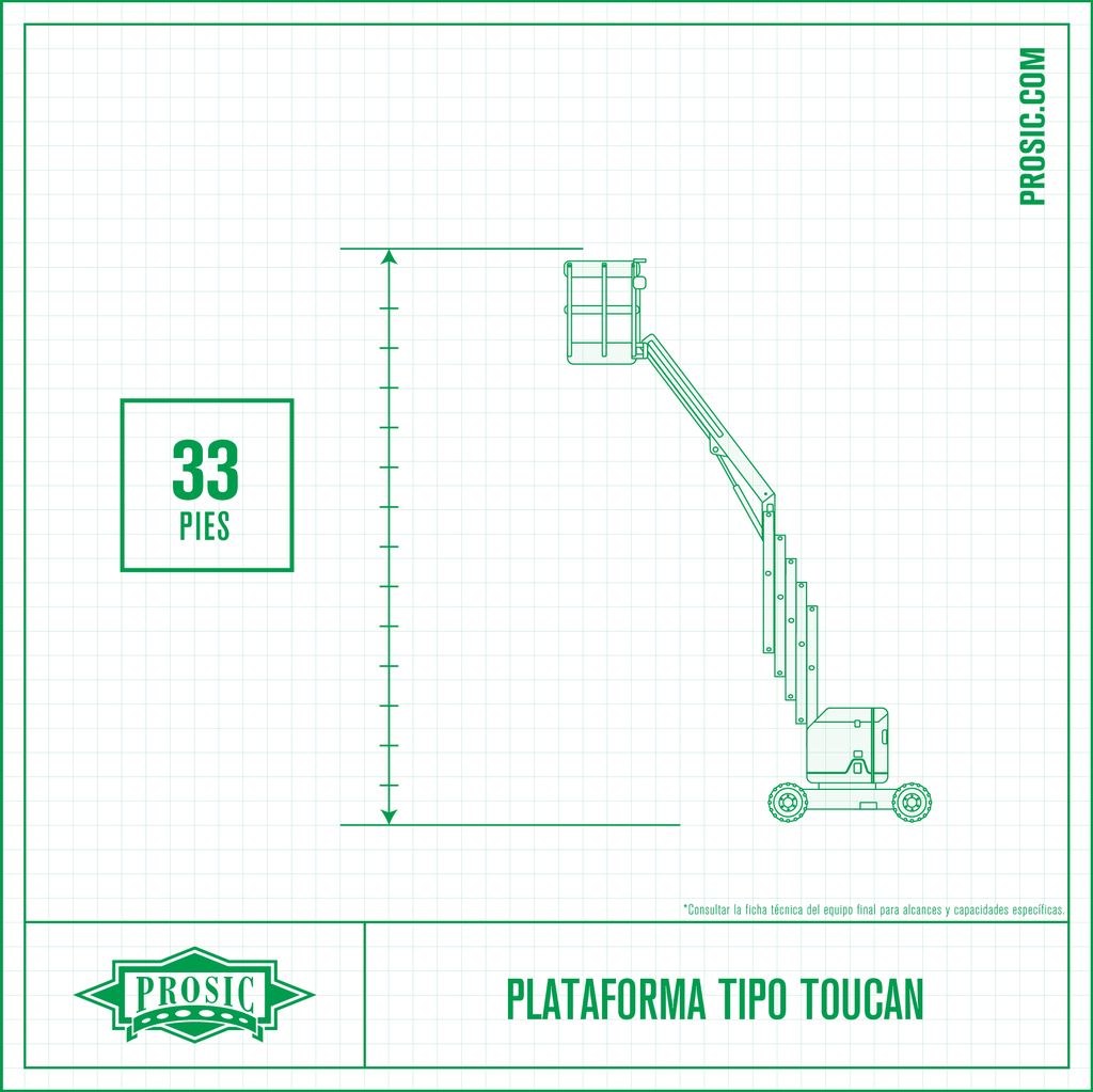 Plataforma Tipo Toucan 33 Pies, Eléctrica