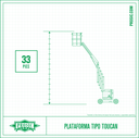 Plataforma Tipo Toucan 33 Pies, Eléctrica